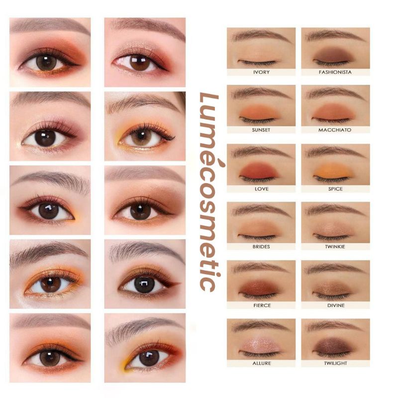 Image of Lumecolors 12 Colors Eyeshadows Day & Night Pallate with Makeup Brush #3