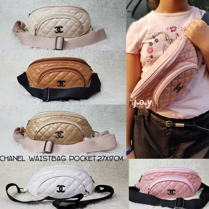Pengiriman Cepat dan tepat Tas Murah/Tas Wanita/Waist Bag/Tas Pinggang/Chanel Waistbag Pocket - Biru