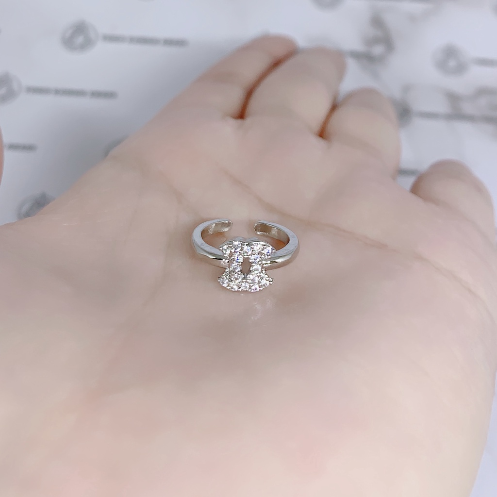 Cincin Anak Perempuan Xuping Silver Permata Empat Silang *04