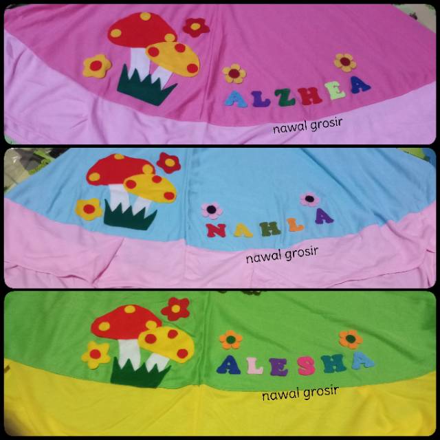 Mukena Anak Kaos Plus Sajadah  Tambah Nama-6