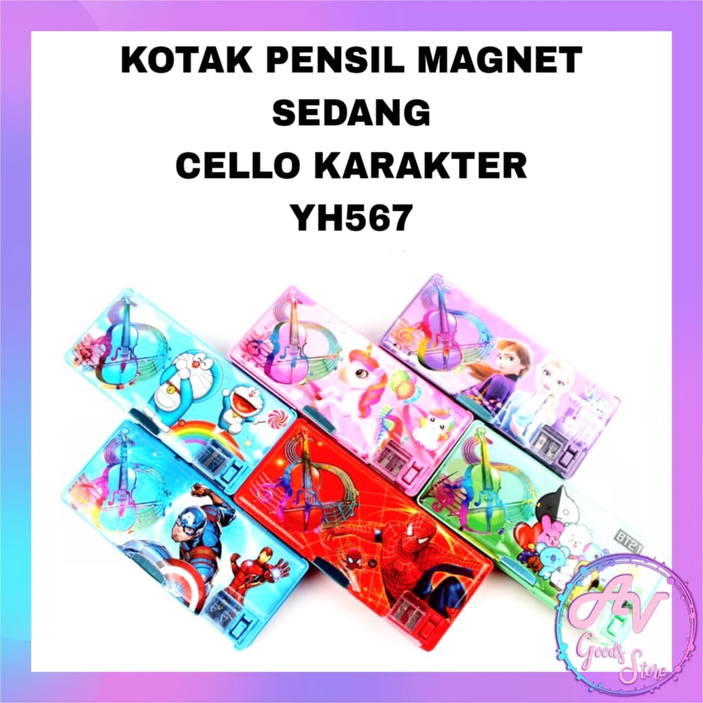 

Kotak Pensil Magnet Sedang Cello Karakter YH567 / Tempat Pensil Fancy Lucu