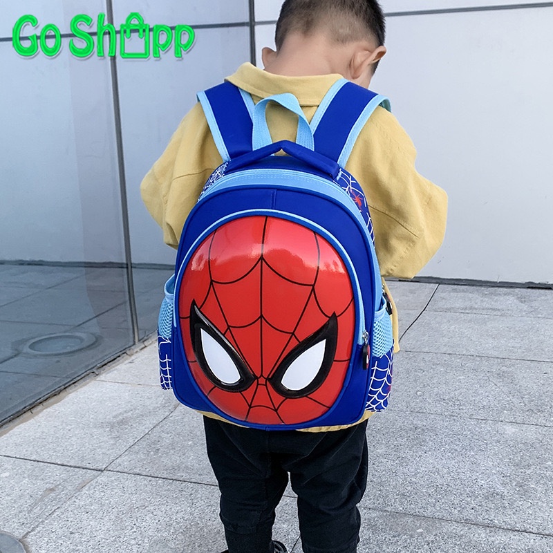 Tas Sekolah Anak Karakter Spiderman 3D Timbul Import Premium High Quality Terbaru -  Backpack Anak Sekolah SD - Tas Anak Karakter Spiderman - Tas Sekolah Anak Laki laki [BK18]