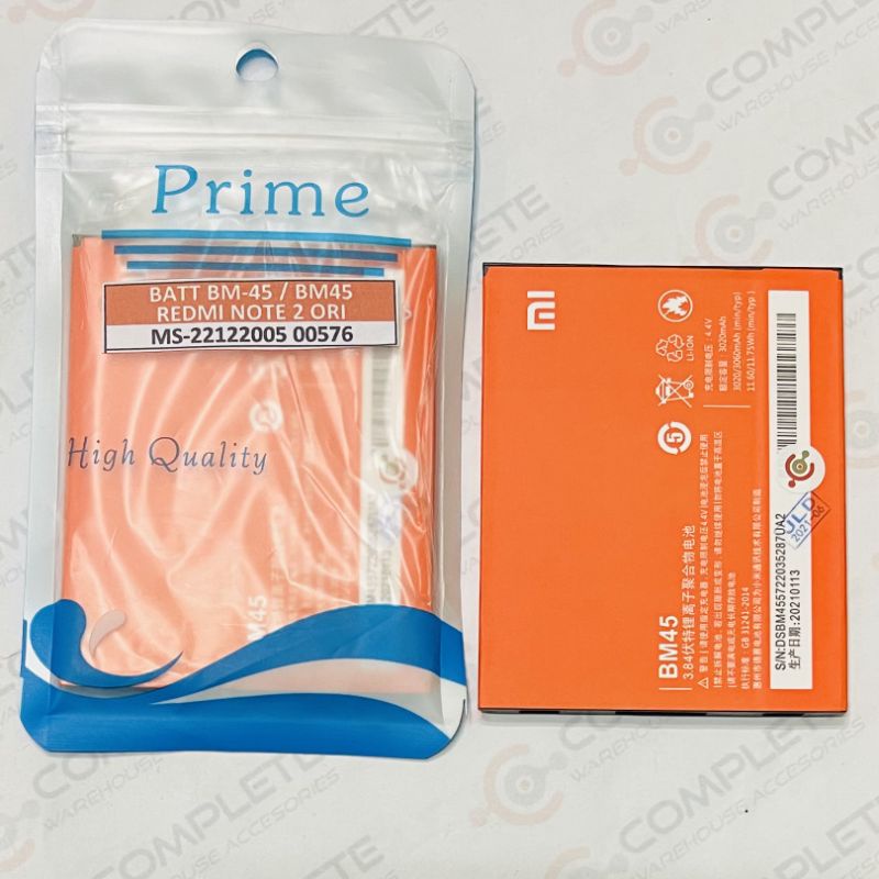 BATERAI BM-45 | BM45 | BM 45 | BATT REDMI NOTE 2 ORIGINAL 100%