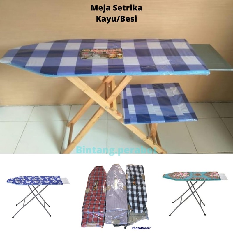 Meja Setrika Kayu Lipat / Meja Setrika Besi Lipat / Meja Gosok Meja Setrika Kayu Besi / Meja Setrika