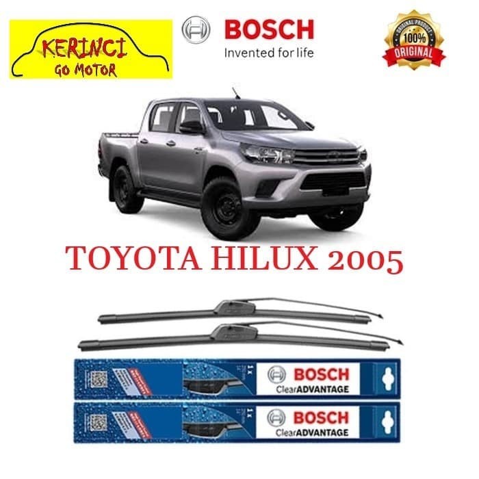 WIPER BOSCH CLEAR ADVANTAGE TOYOTA HILUX 2005 21&quot; &amp; 19&quot; SEPASANG WIPER