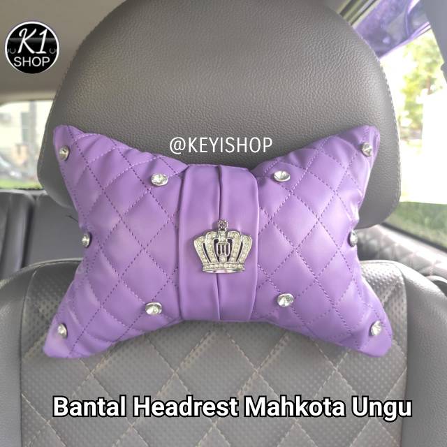 Bantal Mobil Bantal Jok Mobil DAD Berlian Ungu