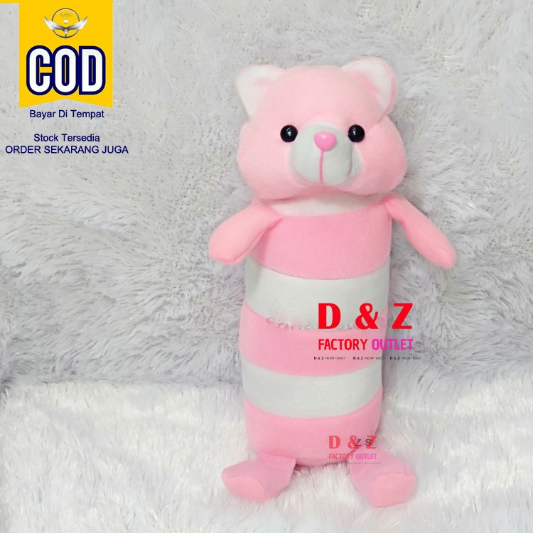 Boneka Guling Karakter Hewan Bear Beruang Pink