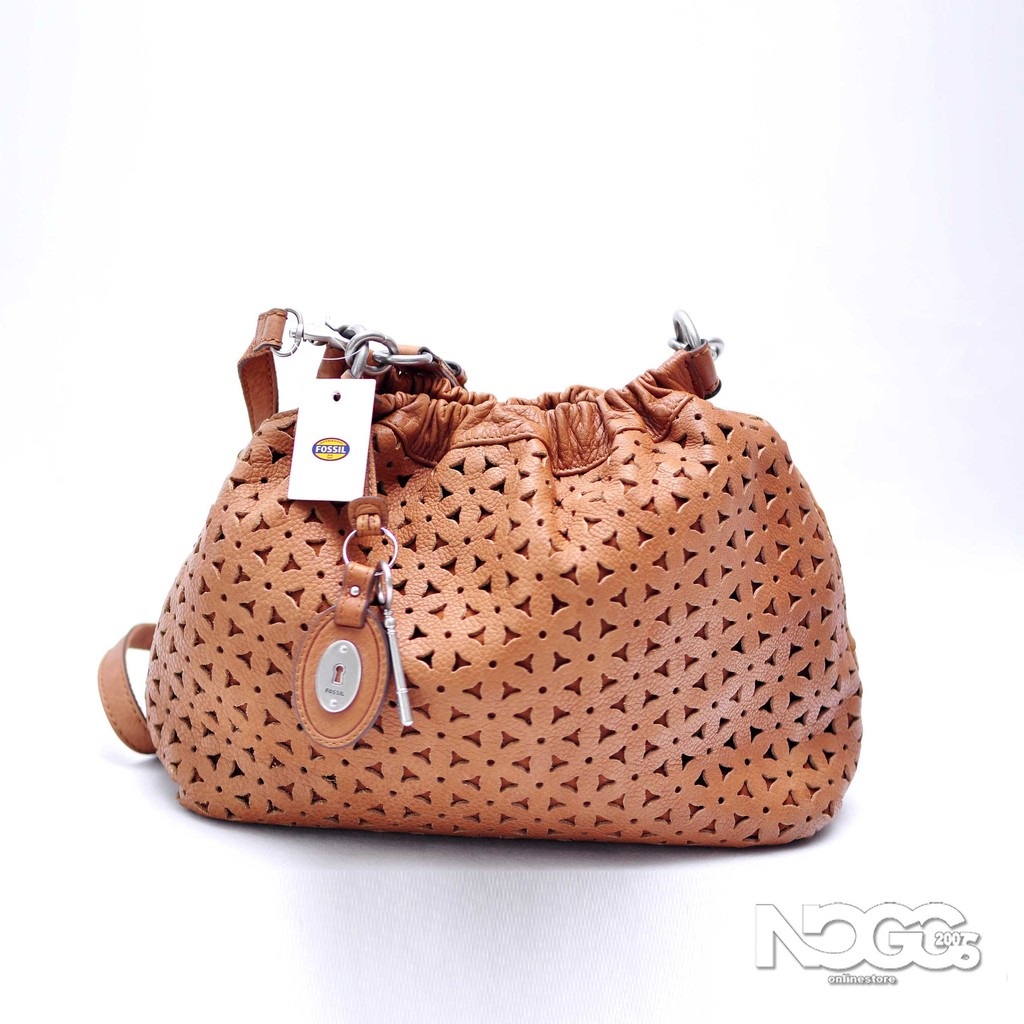 Fossil Vintage 1954 Patchwork Perforated Large Hobo Bag & Slingbag
