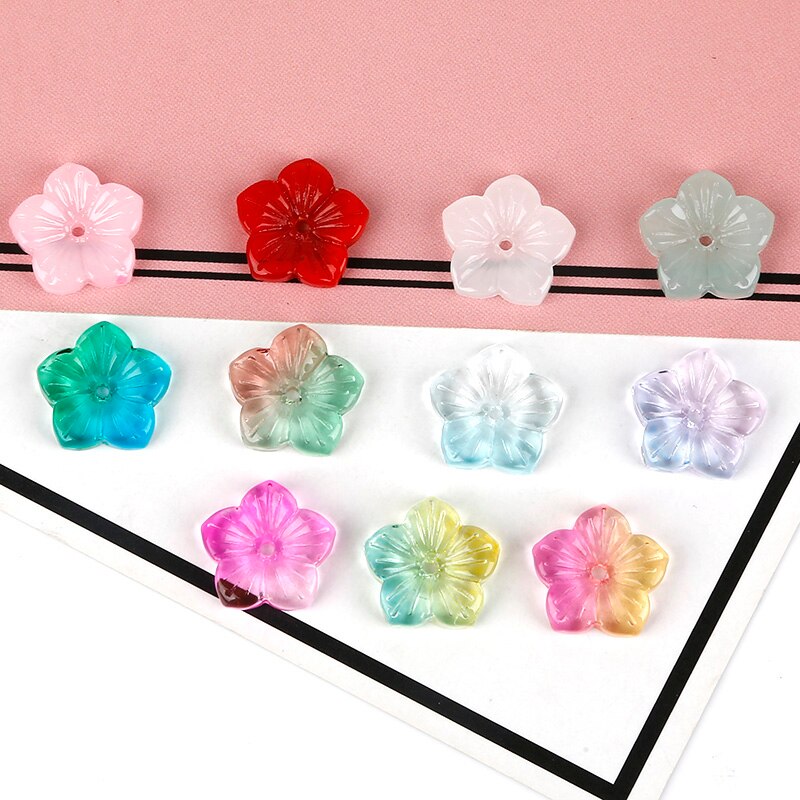 CHARMS 5pcs Manik-Manik Kristal Czech 13x13mm Warna Campur Untuk Membuat Perhiasan Anting Handmade Diy