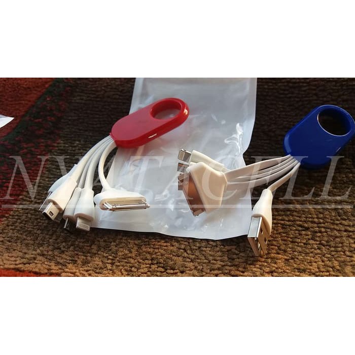 Promo Kabel Power Bank 4 Konektor   Powerbank  Samsung Iphone 5 TAB Mini usb