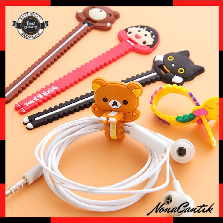 Pengikat Penjepit Penggulung Perapih Organizer Klip Kabel Charger Hp Earphone Laptop silikon kabel organizer