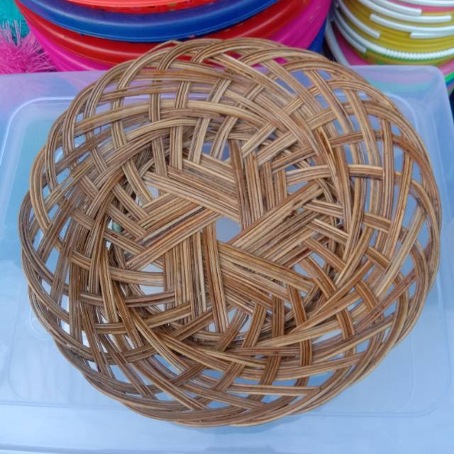 PIRING LIDI ANYAM  ASLI 24CM / PIRING ROTAN /  PIRING LIDI ASLI