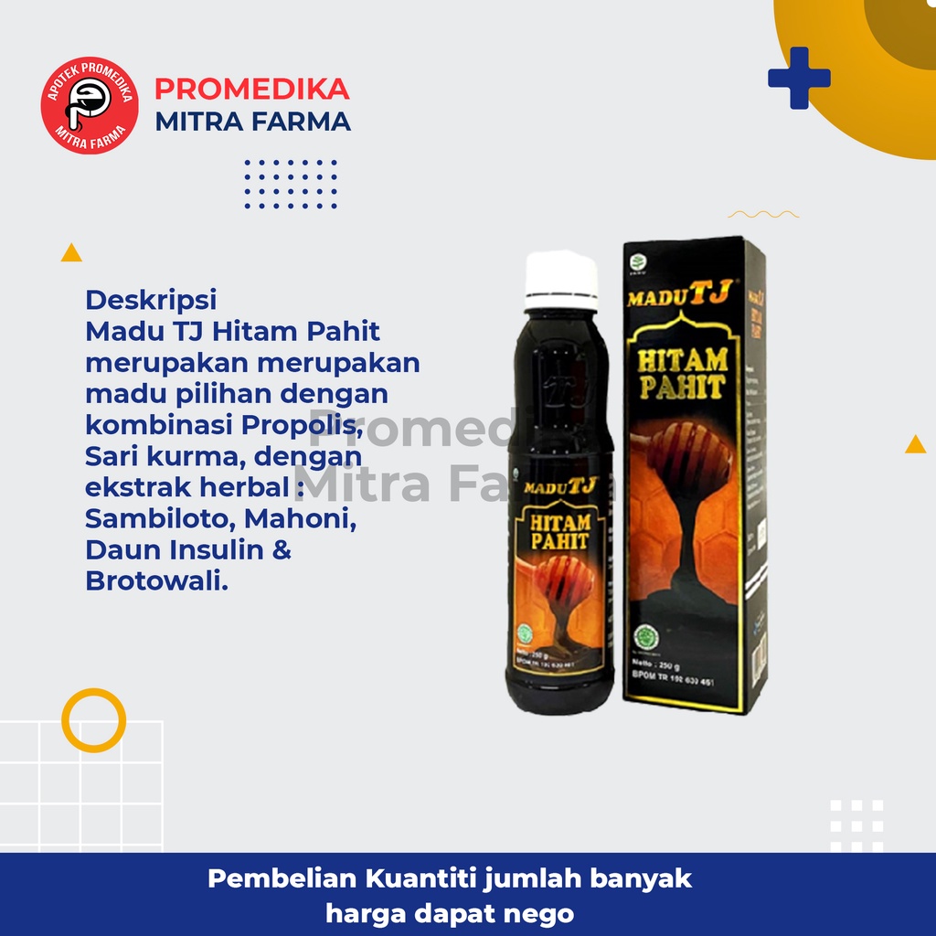 

Madu TJ Hitam Pahit 250 g Botol / Madu untuk Jaga Kesehatan