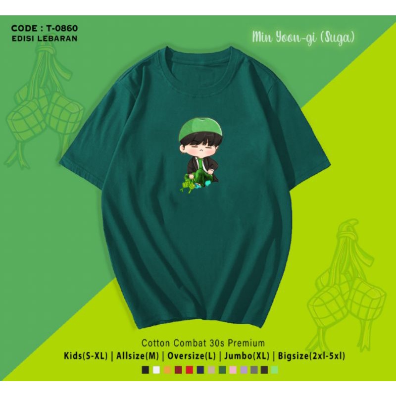 KAOS EDISI LEBARAN B T S KARTUN/KAOS KATUN EDISI LEBARAN