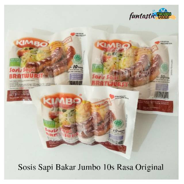 

Kimbo Sosis Sapi Bakar Jumbo Mini isi 10 pcs 500gr