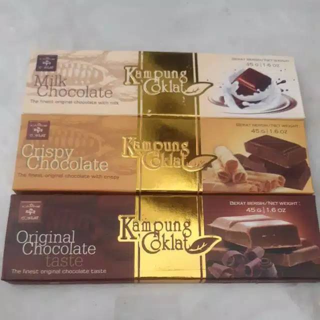 

Coklat Bar Netto: 45gram (Kampung Coklat Blitar)