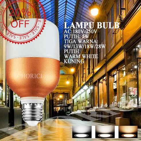 5W 9W 13W 18W 28W 3 WARNA Lampu Bulb Led good eyes berkualitas tinggi LED Bulb E27 3 WARNA LAMPU