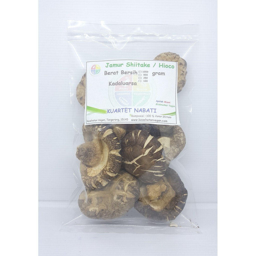 

100gr Jamur Hioko - Shitake - Kering - Ukuran Besar - Berkualitas Tinggi - Tebal by KN