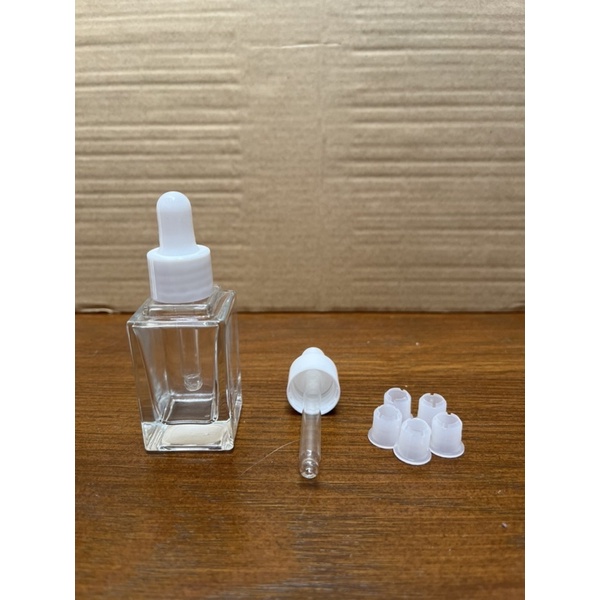 botol pipet 20 ML kaca KOTAK clear