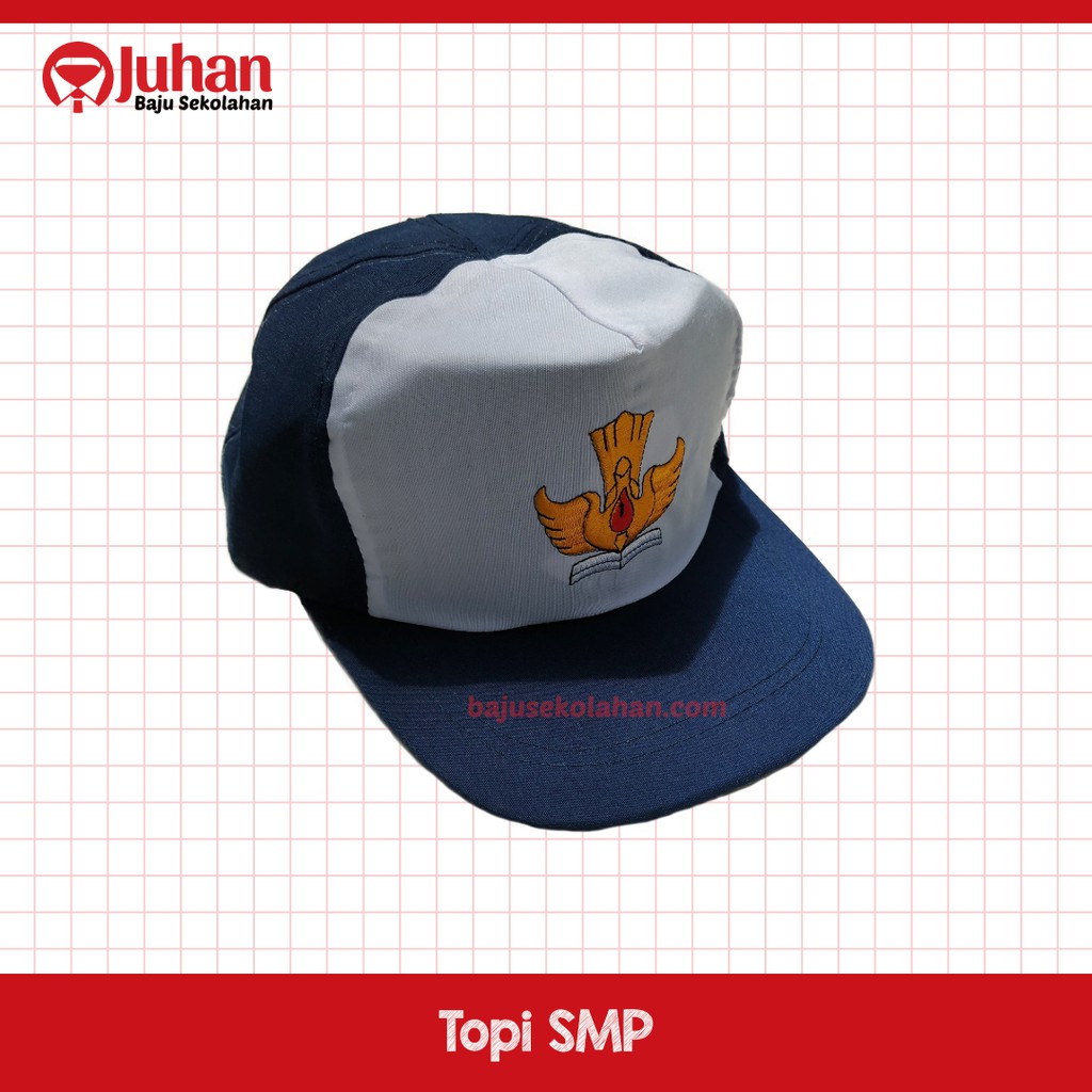 Topi Smp Topi Anak Smp Topi Sekolah Smp Topi Sekolah Topi Smp Biru Putih Topi Smp Mts