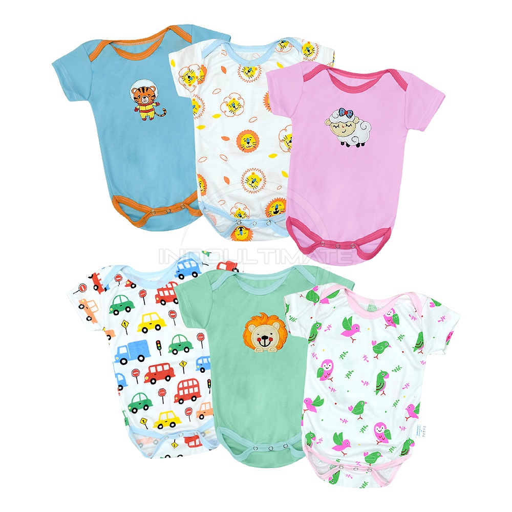 Jumper Bordir Bayi Lengan Pendek Baju Bayi Cotton Jumpsuit Bayi Perempuan Laki-Laki BC-FL50 Baju Bayi Cewek Cowok Pakaian Anak Bayi Perempuan Laki-Laki Bodysuit Bayi Baju Harian Bayi