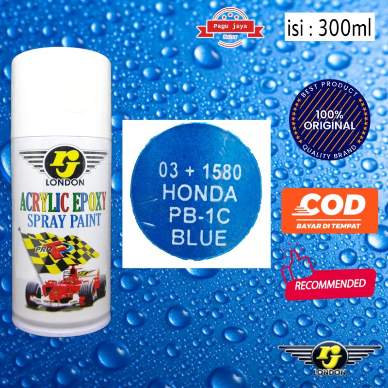 RJ LONDON CANDYTONE CANDY TONE 03+1580 HONDA PB-1C BLUE BIRU 300ml cat semprot spray paint pilox pilok