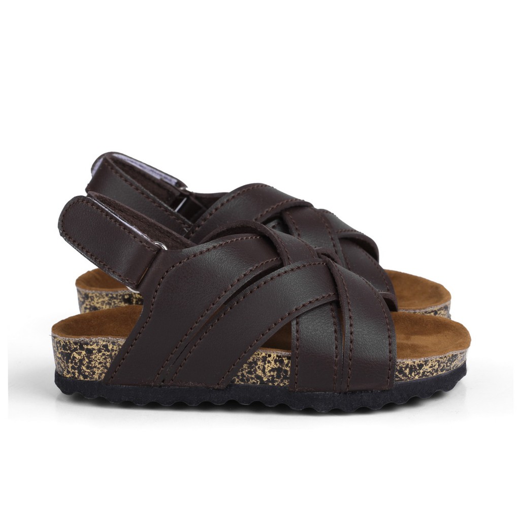 Sandal laki-laki Kulit Sintetis CHSL COKELAT