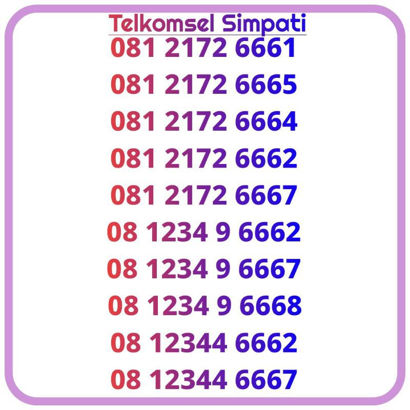 simpati 11 digit tripel 666