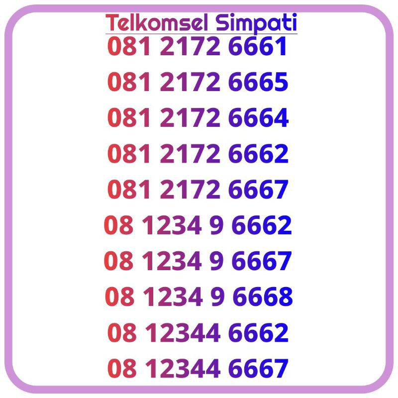 simpati 11 digit tripel 666