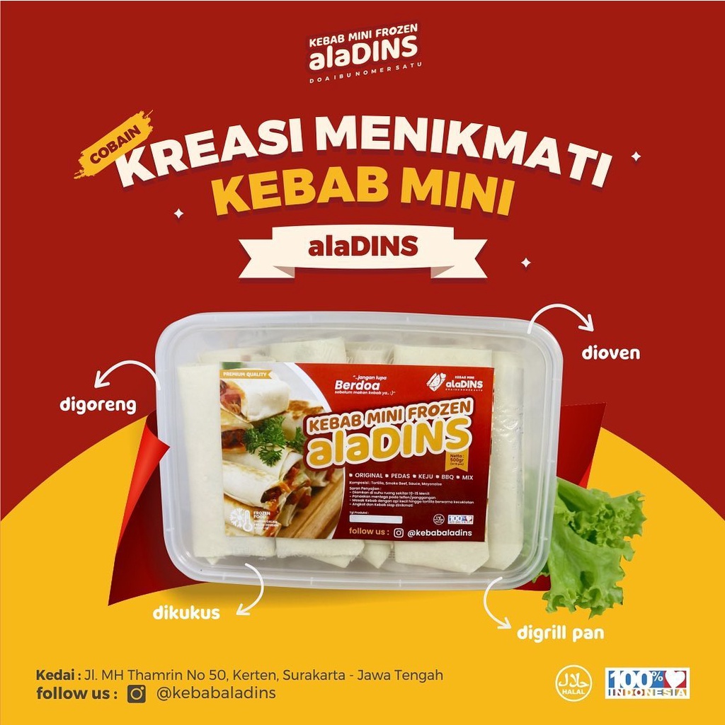 

ALADINS Kebab Mini Frozen Premium Isi 10