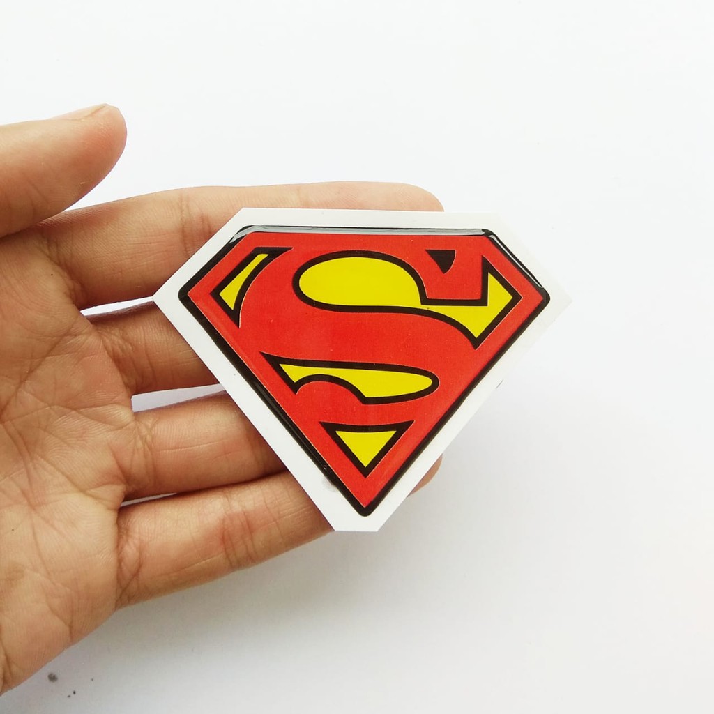 Superman Logo Stiker Mobil Emblem Resin Lentur Aksesoris Body Mobil Shopee Indonesia