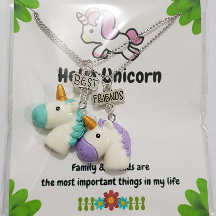 Kalung best friend kalung BFF unicorn G couple 2 pcs/set 45 cm