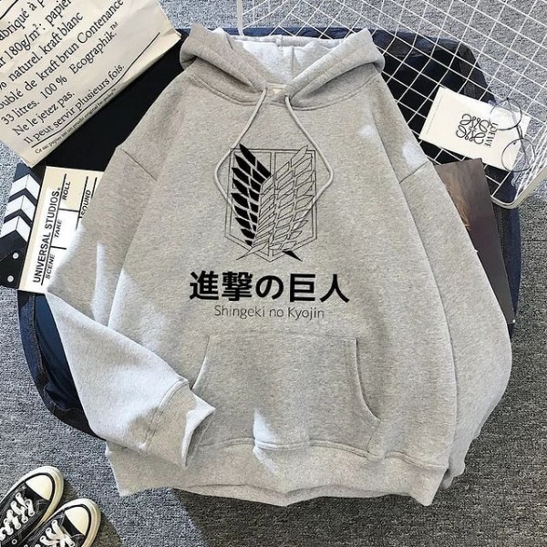 jaket sweater hoodie cowok shingeki