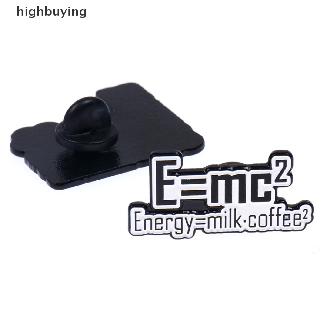 Hbid 1Pc Bros Pin Enamel Desain Science is Magic Warna Hitam Putih Untuk Aksesoris Taskerah Pakaian