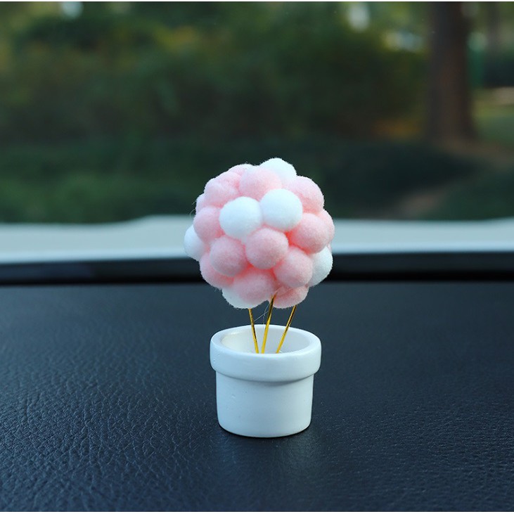 MINI COTTON BALLONs POT MACAROON Series Pajangan Mobil Balon