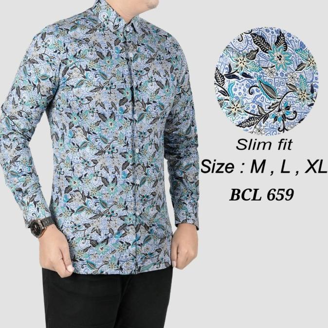 BAJU BATIK SOLO / KEMEJA BATIK PRIA / COLIN DION LENGAN PANJANG BCL465