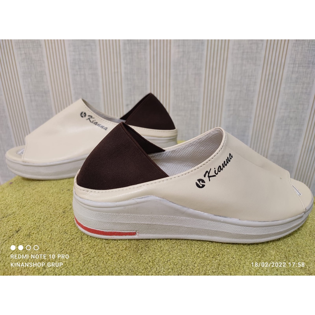 8.8 BIG SALE Sandal Sepatu Wanita KIANNA Sendal Slip On Ujung Terbuka Selop model korea Terbaru