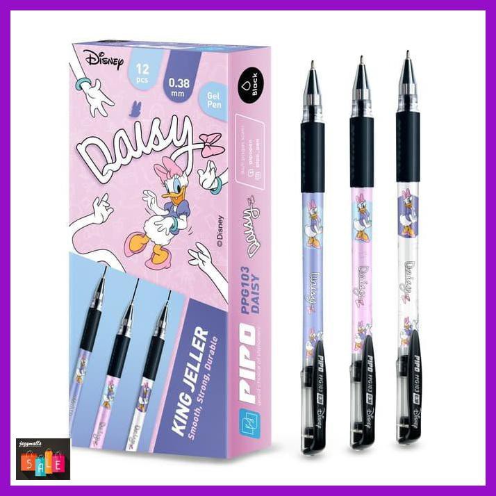 

Silutala- Ppg103 Pipo Daisy Duck Pulpen Lucu 0.38Mm Isi 12 Pcs Tinta Hitam -Ori.