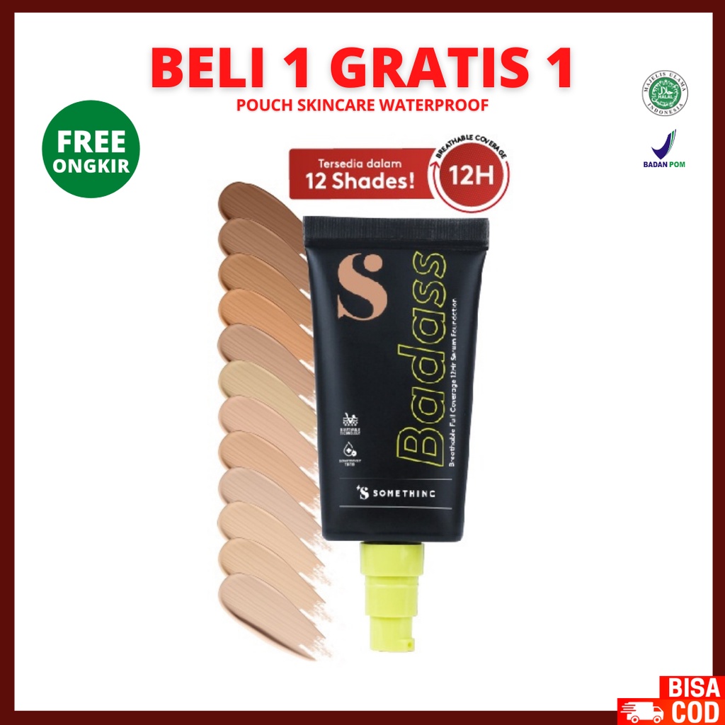 [ FREE GIFT ] SOMETHINC BADASS Breathable Full Coverage 12HR Serum Foundation - Tahan Hingga 12 Jam