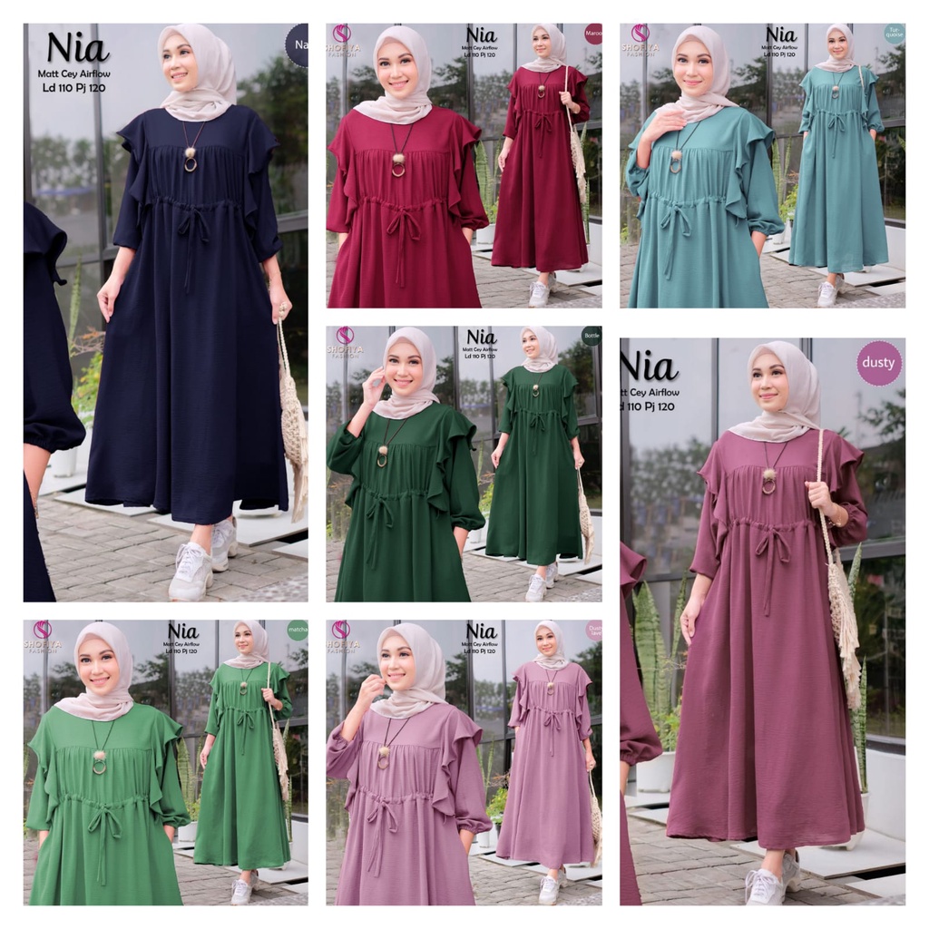 NIA MIDI BY SHOFIYA - MIDI DRESS CEY AIRFLOW
