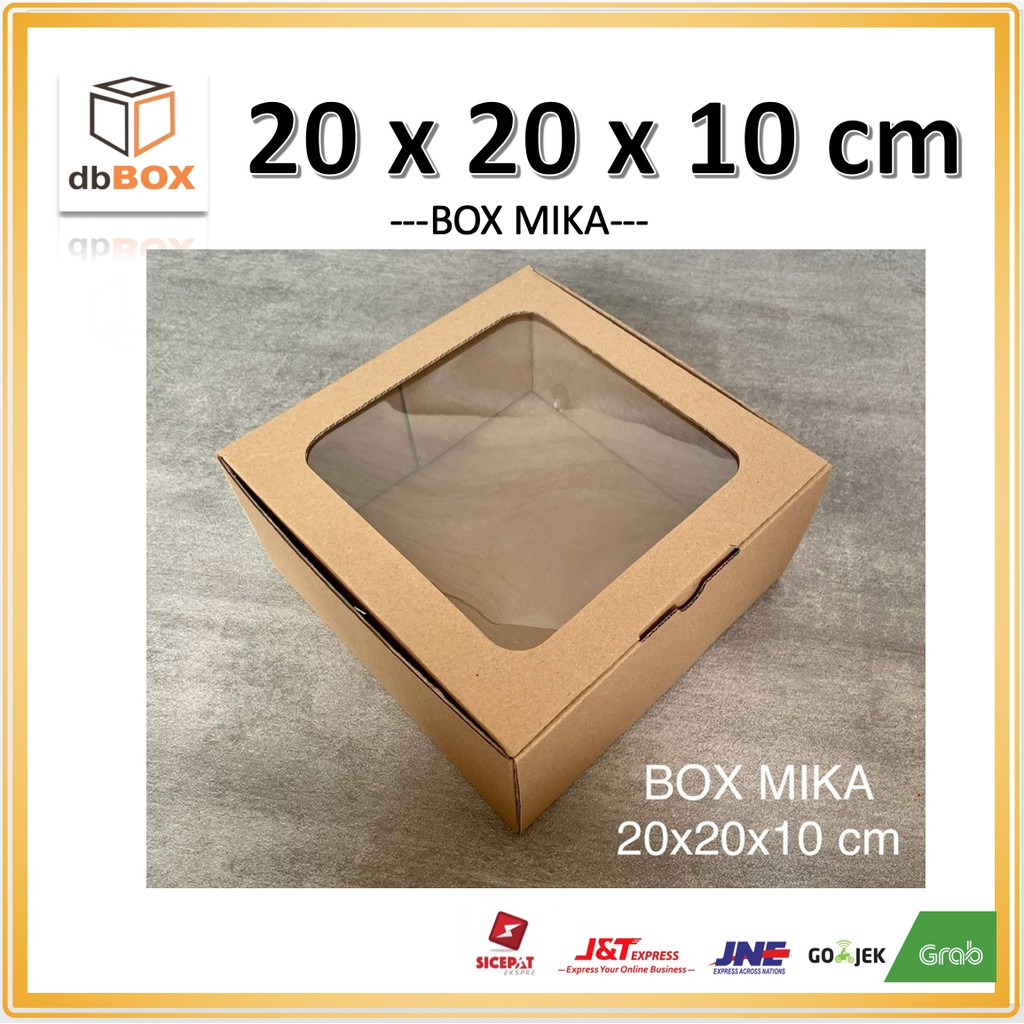 

BOX MIKA 20x20x10 cm kardus die cut, untuk kue hampers gift box MIKA MIKA
