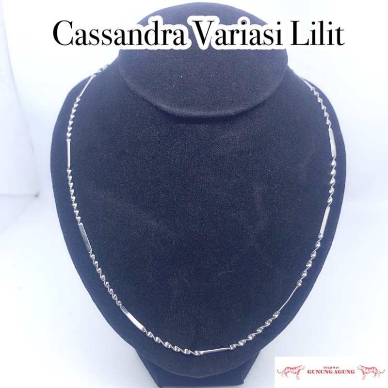 Kalung Cassandra Emas Asli Kadar 420 Emas Putih Toko Mas Bekasi timur Kalung  Unisex Kado Istri
