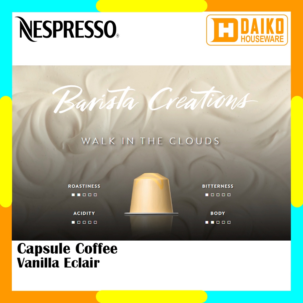 Capsule Nespresso Vaniglia Vanilla Eclair Original Nestle 1 Pack- Coffee Barista Creation Kopi Kapsul Expired Panjang