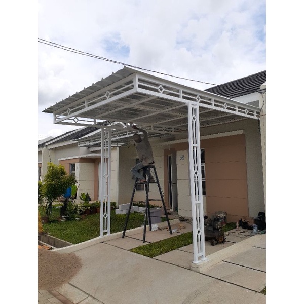 kanopi besi atap spandek