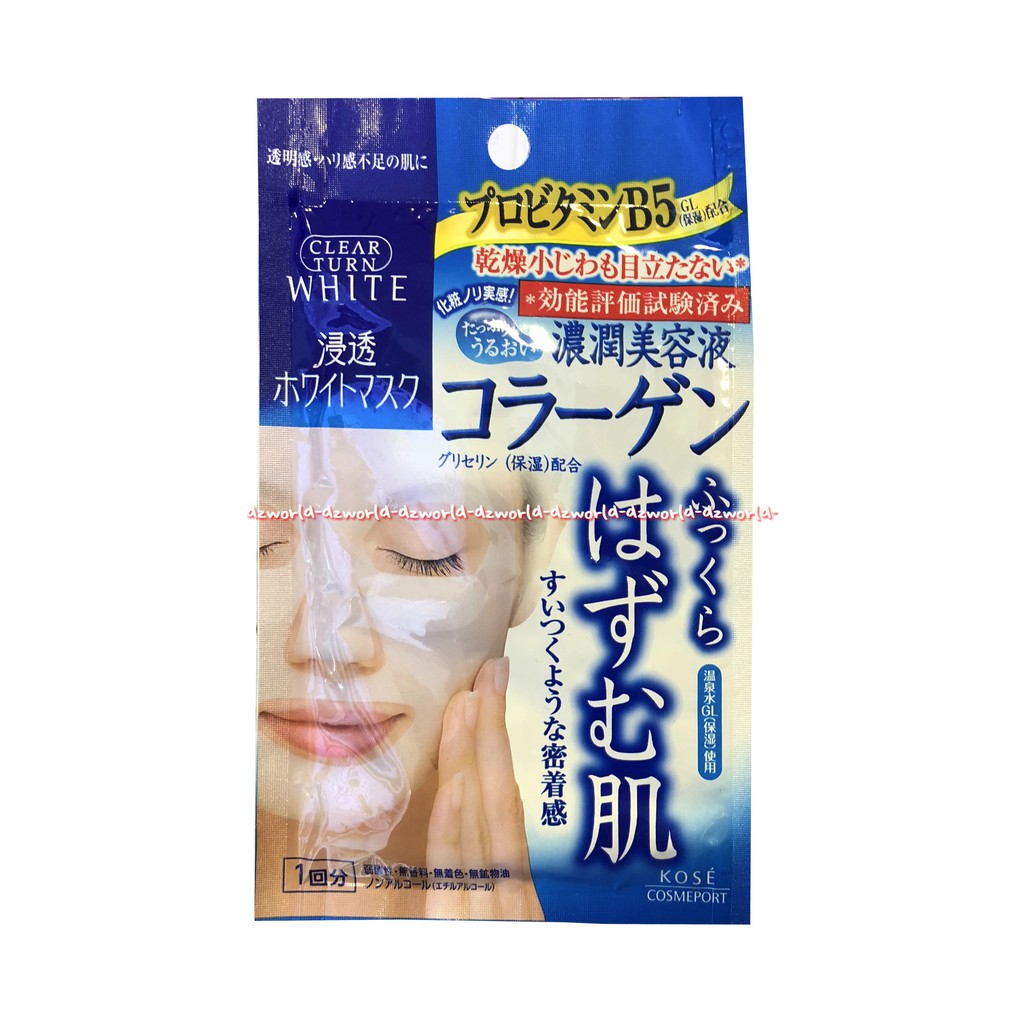 Clear Turn White Masker Dari Korea Blue Biru Kode Cosmeport 1 Pcs