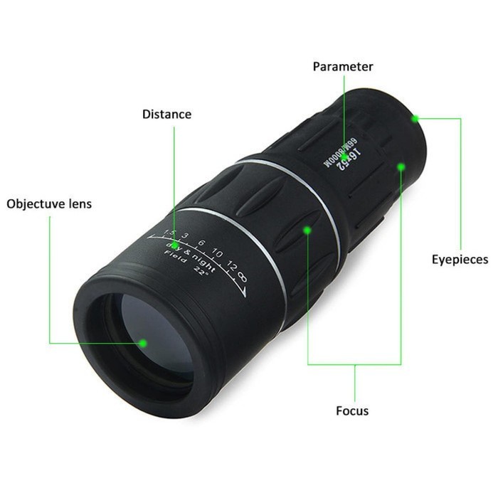 Teropong MONOKULAR SUPER ZOOM Focus Jarak Jauh ORIGINAL GRATIS Pouch