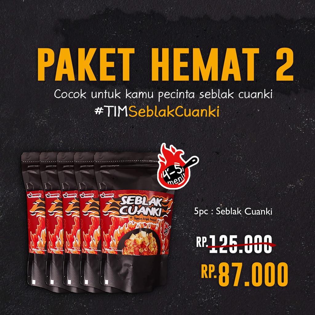

PAKET HEMAT 2 | 5pc Seblak Instan Cuanki by. Swadist Indonesia