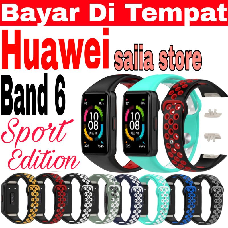 Saiia Store Strap Hua weii Band 6 Strap Dua warna Strap Honorrr Band6 Strap Sport Kualitas Original