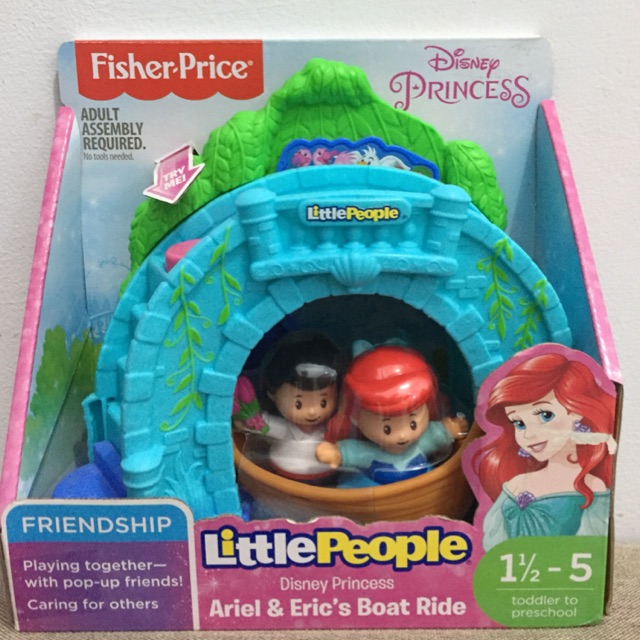 Little People Disney Princess Ariel & Eric's Boat Ride Mainan Boneka Anak