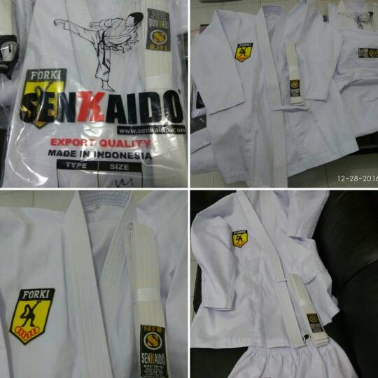 seragam baju karate pemula Senkaido tegi uniform judo aikido